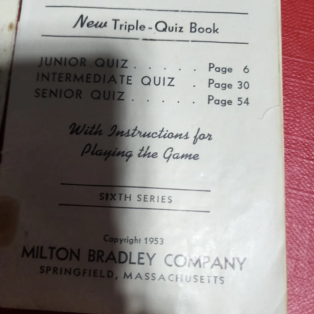 MILTON BRADLEY EUC VINTAGE 1953 GO TO THE HEAD OF THE CLASS BOARD GAME